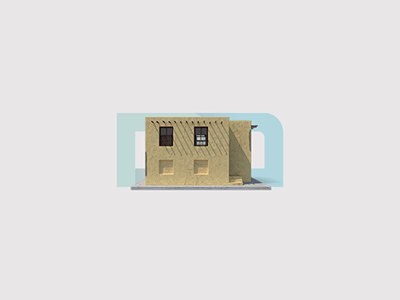 سكن من الطين 2 غرفة